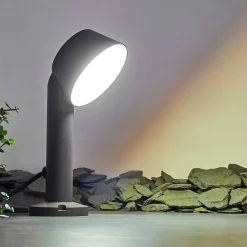 Borne Lumineuse Moroni Led Anthracite, 1 Lumiere