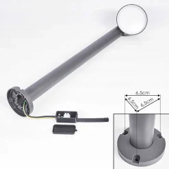 Borne Lumineuse Moroni Led Anthracite, 1 Lumiere