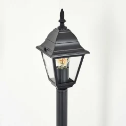 Borne Lumineuse Naofe Noir, 1 Lumiere