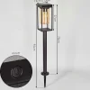 Borne Lumineuse Palanga Led Noir, 1 Lumiere