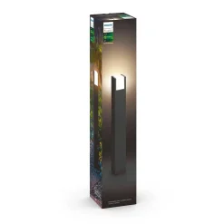 Borne Lumineuse Philips Hue White Fuzo Led Noir, 1 Lumiere