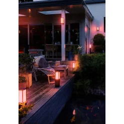 Borne Lumineuse Philips Hue Ambiance White & Color Impress Led Noir, 1 Lumiere, Changeur De Couleurs
