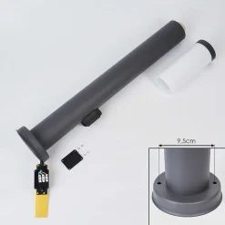 Borne Lumineuse Sessa Anthracite, 1 Lumiere