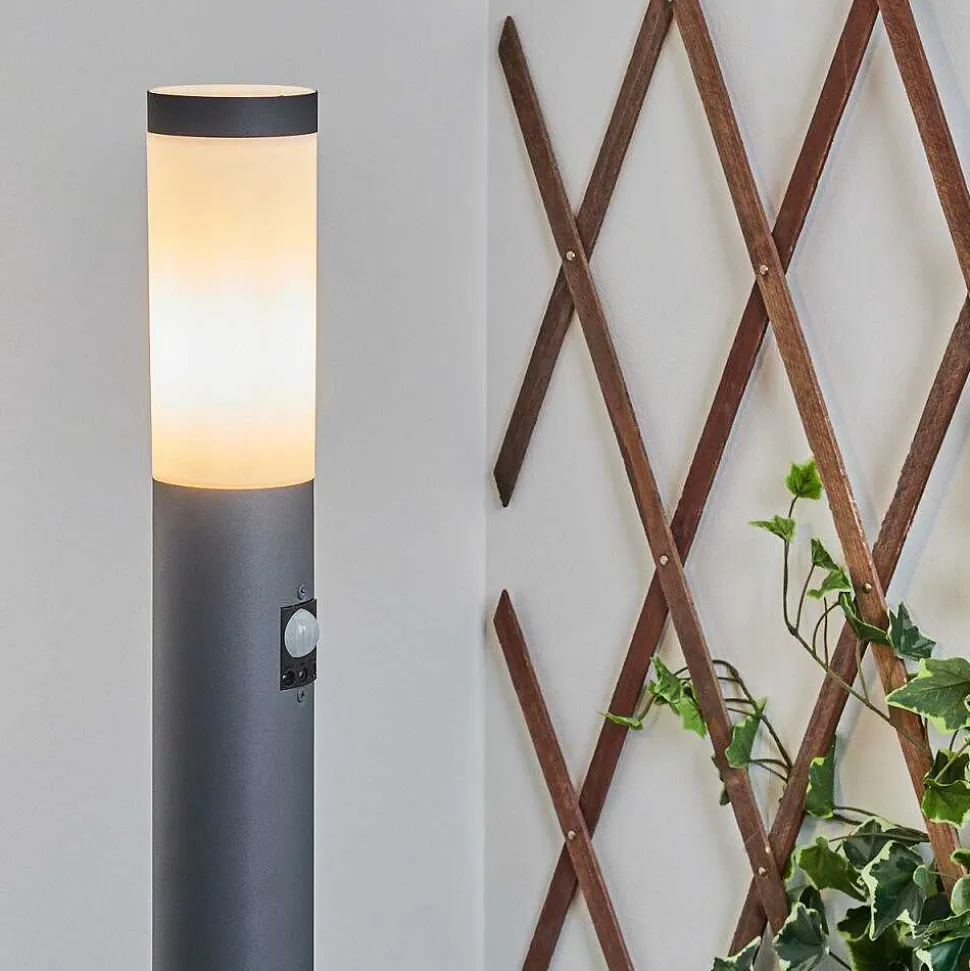 Borne Lumineuse Sessa Anthracite, 1 Lumiere, Detecteur De Mouvement