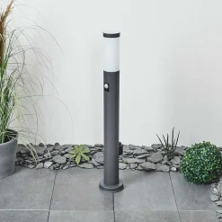 Borne Lumineuse Sessa Anthracite, 1 Lumiere, Detecteur De Mouvement
