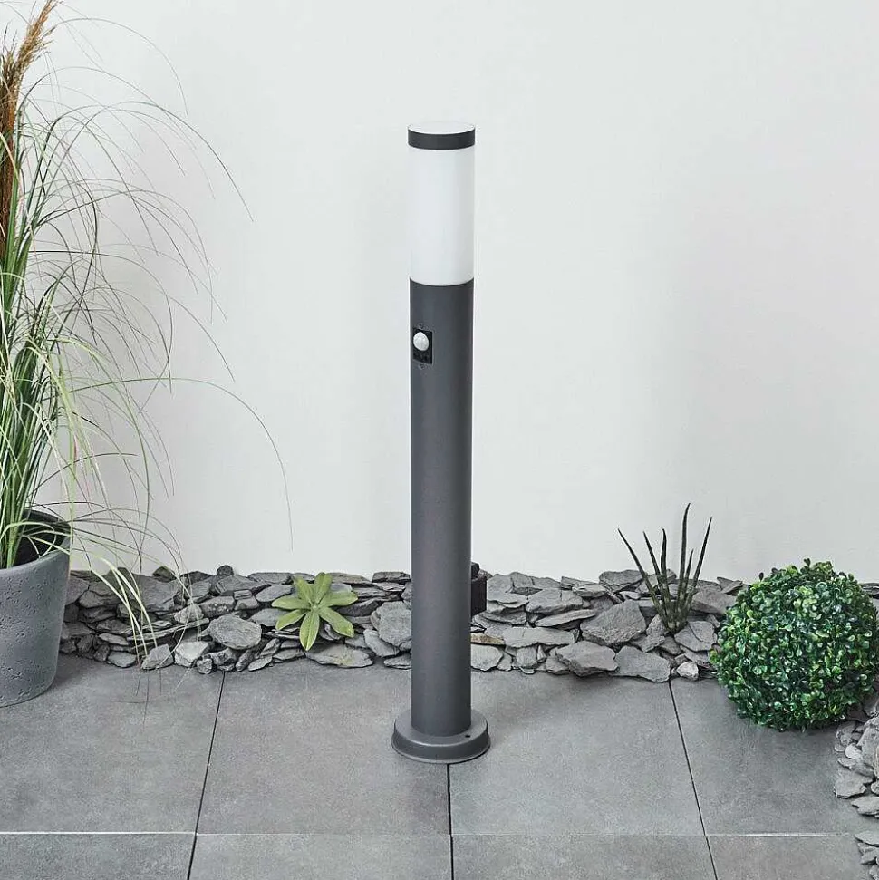 Borne Lumineuse Sessa Anthracite, 1 Lumiere, Detecteur De Mouvement