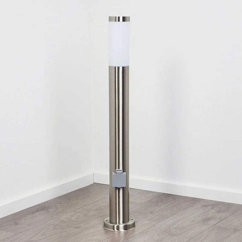 Borne Lumineuse Sessa Nickel Mat, 1 Lumiere