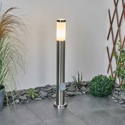 Borne Lumineuse Sessa Nickel Mat, 1 Lumiere