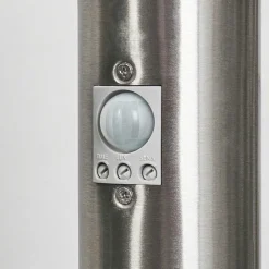 Borne Lumineuse Sessa Nickel Mat, 1 Lumiere, Detecteur De Mouvement