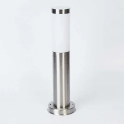 Borne Lumineuse Sessa Nickel Mat, 1 Lumiere