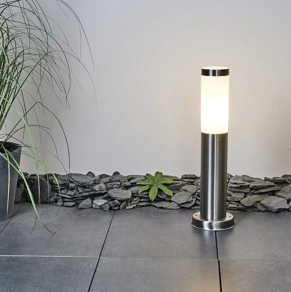 Borne Lumineuse Sessa Nickel Mat, 1 Lumiere