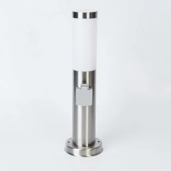Borne Lumineuse Sessa Nickel Mat, 1 Lumiere