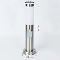 Borne Lumineuse Sessa Nickel Mat, 1 Lumiere