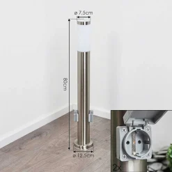 Borne Lumineuse Sessa Nickel Mat, 1 Lumiere