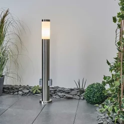 Borne Lumineuse Sessa Nickel Mat, 1 Lumiere