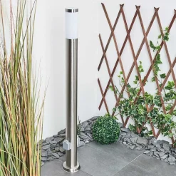 Borne Lumineuse Sessa Nickel Mat, 1 Lumiere