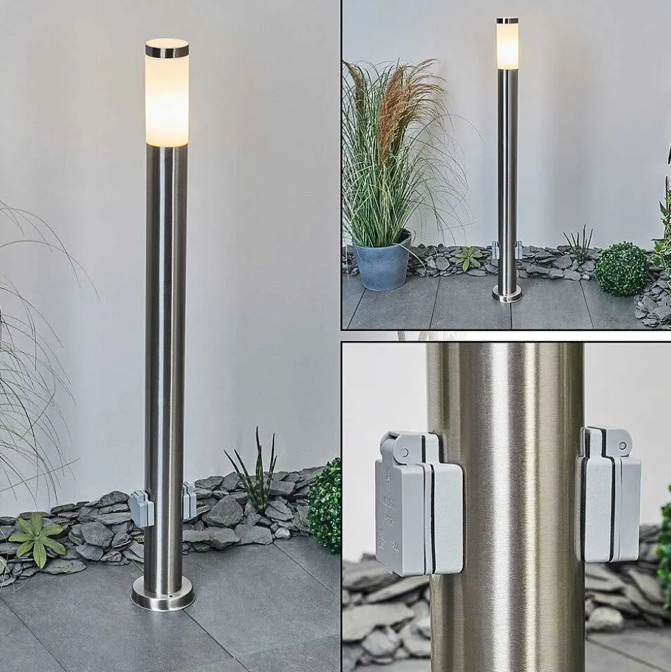 Borne Lumineuse Sessa Nickel Mat, 1 Lumiere