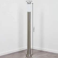 Borne Lumineuse Sessa Nickel Mat, 1 Lumiere