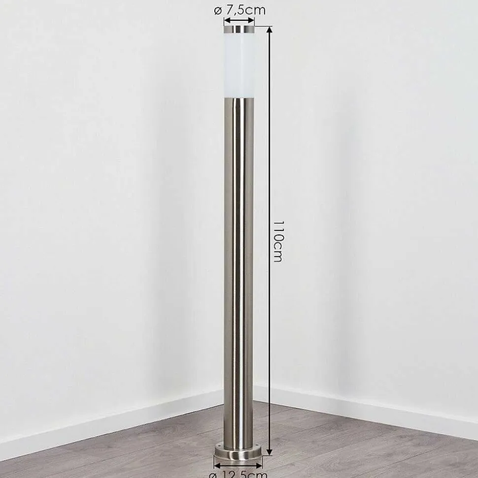 Borne Lumineuse Sessa Nickel Mat, 1 Lumiere