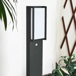 Borne Lumineuse Skove Led Anthracite, 1 Lumiere, Detecteur De Mouvement