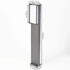 Borne Lumineuse Skove Led Anthracite, 1 Lumiere, Changeur De Couleurs