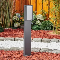 Borne Lumineuse Skove Led Anthracite, 1 Lumiere, Changeur De Couleurs