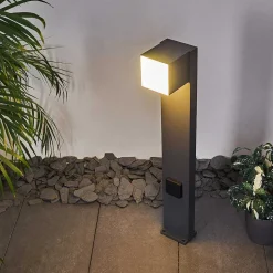 Borne Lumineuse Swanek Led Anthracite, 1 Lumiere