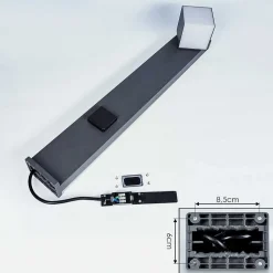 Borne Lumineuse Swanek Led Anthracite, 1 Lumiere