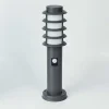 Borne Lumineuse Tunes Anthracite, 1 Lumiere, Detecteur De Mouvement