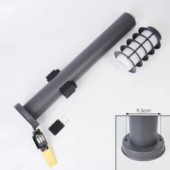 Borne Lumineuse Tunes Anthracite, 1 Lumiere