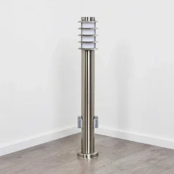 Borne Lumineuse Tunes Nickel Mat, 1 Lumiere