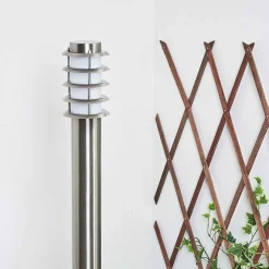 Borne Lumineuse Tunes Nickel Mat, 1 Lumiere