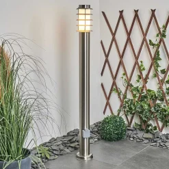 Borne Lumineuse Tunes Nickel Mat, 1 Lumiere