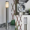 Borne Lumineuse Tunes Nickel Mat, 1 Lumiere