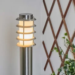 Borne Lumineuse Tunes Nickel Mat, 1 Lumiere