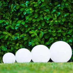 Boule Lumineuse Solar Led Acier Inoxydable, 2 Lumieres