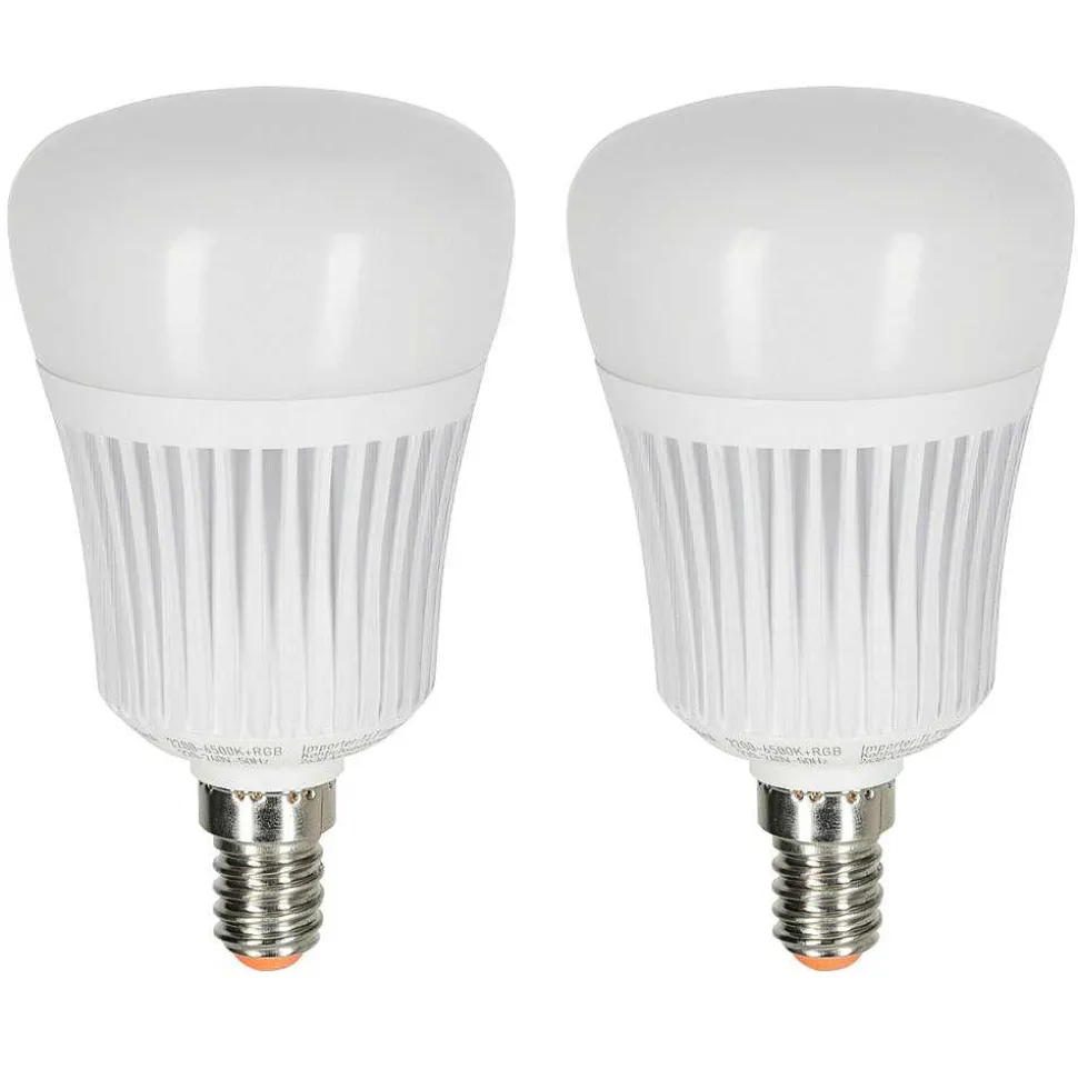 Idual E14 Led Rgb 7 Watt 2200-6500 Kelvin 470 Lumen Lot De 2 Avec Telecommande