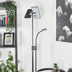 Lampadaire A Vasque Janze Led Noir, 2 Lumieres