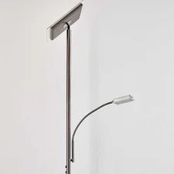 Lampadaire A Vasque Veteli Led Acier Inoxydable, 2 Lumieres