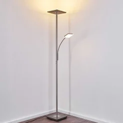 Lampadaire A Vasque Veteli Led Acier Inoxydable, 2 Lumieres