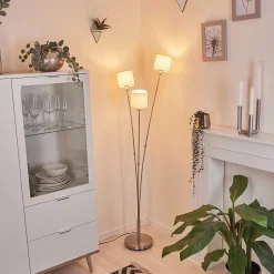 Lampadaire Alsen Nickel Mat, 3 Lumieres
