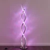 Lampadaire Assuan Led Chrome, 1 Lumiere, Telecommandes, Changeur De Couleurs