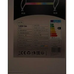 Lampadaire Assuan Led Chrome, 1 Lumiere, Telecommandes, Changeur De Couleurs