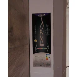 Lampadaire Assuan Led Chrome, 1 Lumiere, Telecommandes, Changeur De Couleurs