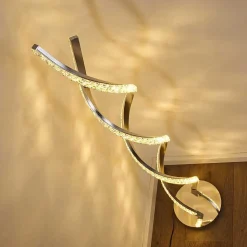 Lampadaire Assuan Led Chrome, 1 Lumiere, Telecommandes, Changeur De Couleurs