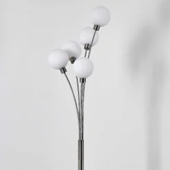 Lampadaire Bernado Nickel Mat, 5 Lumieres