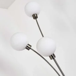 Lampadaire Bernado Nickel Mat, 3 Lumieres