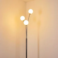 Lampadaire Bernado Nickel Mat, 3 Lumieres