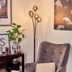 Lampadaire Bernado Noir, 5 Lumieres