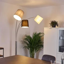 Lampadaire Bernardino Nickel Mat, 3 Lumieres